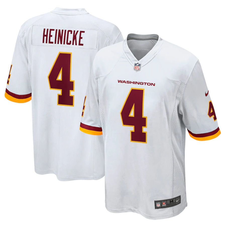 Men Washington Redskins #4 Taylor Heinicke Nike White Player Game NFL Jersey